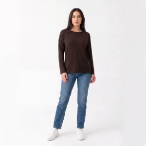 T-shirt basic z długim rękawem